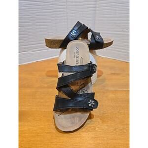 Josef Seibel Women’s Tonga 82 Leather Slides Sandals EU 38 US 7.5 Gorpcore